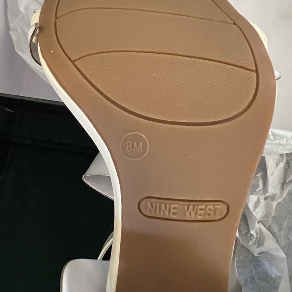 Nine West Braided Doble Band Heel Sandals Size 8, Cream color, Brand New! - Picture 4 of 4